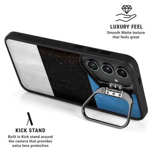 Estonia Flag Distressed Galaxy S25 Kickstand Case
